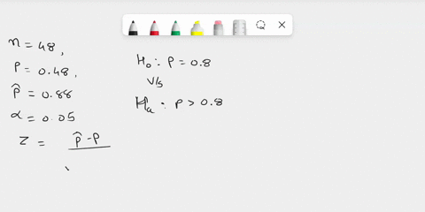 use-the-normal-distribution-and-the-given-sample-results-to-complete-the-test-of-the-given-hypotheses-assume-the-results-come-from-random-sample-and-use-5-signifcance-level-test-ho-p-08-vs-h-10535