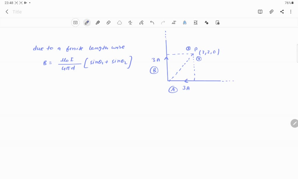 Solved Q35 An Infinitely Long Conductor Is Bent Into An L Shape As Shown In Figure If A 9785