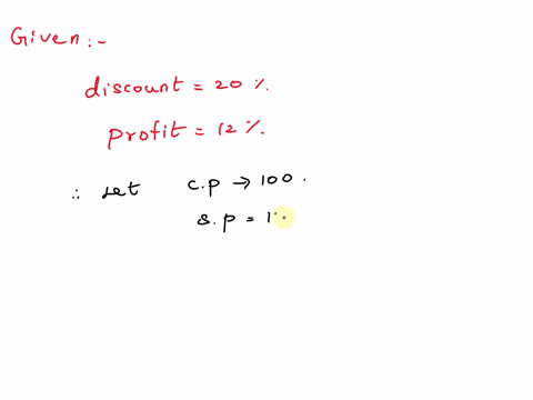 after-following-a-discount-of-20-on-marked-price-kishore-makes-a-profit-of-12-what-percentage-is-the-marked-price-above-the-cost-price-94562