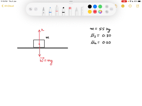 a-55-kg-box-rests-on-a-horizontal-surface-the-coefficient-of-static-friction-between-the-box-and-the-surface-is-030-and-the-coefficient-of-kinetic-friction-is-020-what-horizontal-force-must-50386