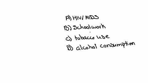 the-following-are-the-things-healthcare-providers-should-discuss-with-their-gay-or-bisexual-male-patients-except-ahivaids-bschoolwork-ctobacco-use-dalcohol-consumption
