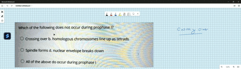 which-of-the-following-does-not-occur-during-prophase-i-crossing-over-b-homologous-chromosomes-line-up-as-tetrads-spindle-forms-d-nuclear-envelope-breaks-down-all-of-the-above-do-occur-durin-58383