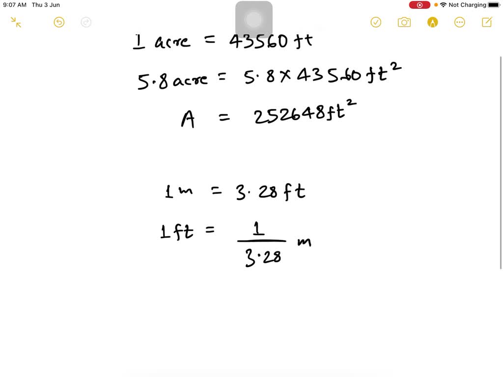 SOLVED A Plot Of Land Contains 5 8 Acres How Many Square Meters Does 