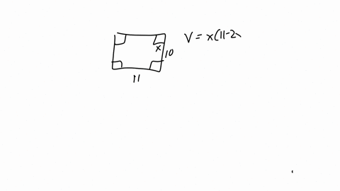 open-box-problem-an-open-box-top-open-is-made-from-a-rectangular-material-of-dimensions-a-11-inches-by-b-10-inches-by-cutting-a-square-of-side-at-each-corner-and-turning-up-the-sides-see-the-95611