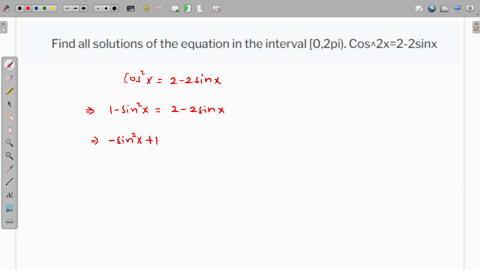 find-all-solutions-of-the-equation-in-the-interval-02pi-cos2x2-2sinx-64594