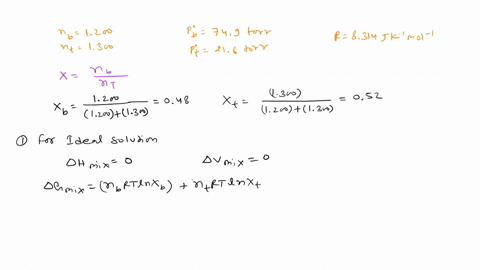 q-2-a-10-points-calculate-the-gibbs-energy-change-of-mixing-the-entropy-changes-of-mixing-the-enthalpy-changes-of-mixing-and-the-volume-change-of-mixing-for-a-solution-of-1200-mol-of-benzene-63945