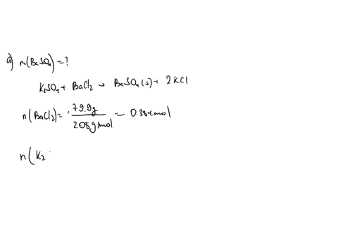 for-the-following-reaction-799-grams-of-barium-chloride-are-allowed-to-react-with-629-grams-of-potassium-sulfate-barium-chloride-aq-potassium-sulfate-aq-barium-sulfate-s-potassium-chloride-aq-what-is-