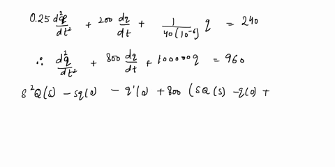 b-the-charge-q-in-an-electrical-circuit-is-given-by-d2q-dq-dt2-rattzq-e-if-inductance-l-is-025-h-capacitance-c-is-40-x-10-6-f-resistance-r-is-200-q-and-e-240-v-solve-the-equation-for-q-given-77893