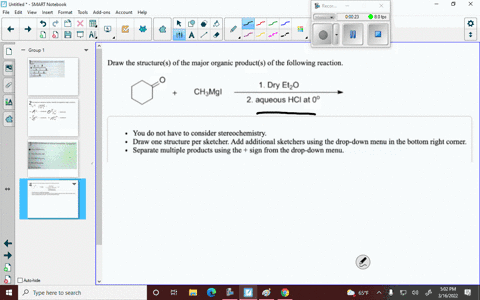 draw-the-structures-of-the-major-organic-products-of-the-following-reaction_-dry-etzo-chamgl-2-aqueous-hci-at-0o-you-do-not-have-to-consider-stereochemistry-draw-one-structure-per-sketcher-a-48761