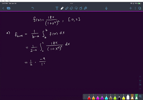 consider-the-given-function-and-the-given-interval-fx-18x1-x2-0-2-a-find-the-average-value-fave-of-f-on-the-given-interval-fave-b-find-c-such-that-fave-fc-round-your-answers-to-three-decimal-67613