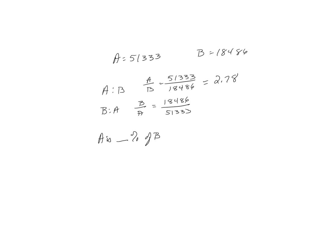 SOLVED: Compare A And B In Three Ways, Where A = 51,333 Is The Number ...