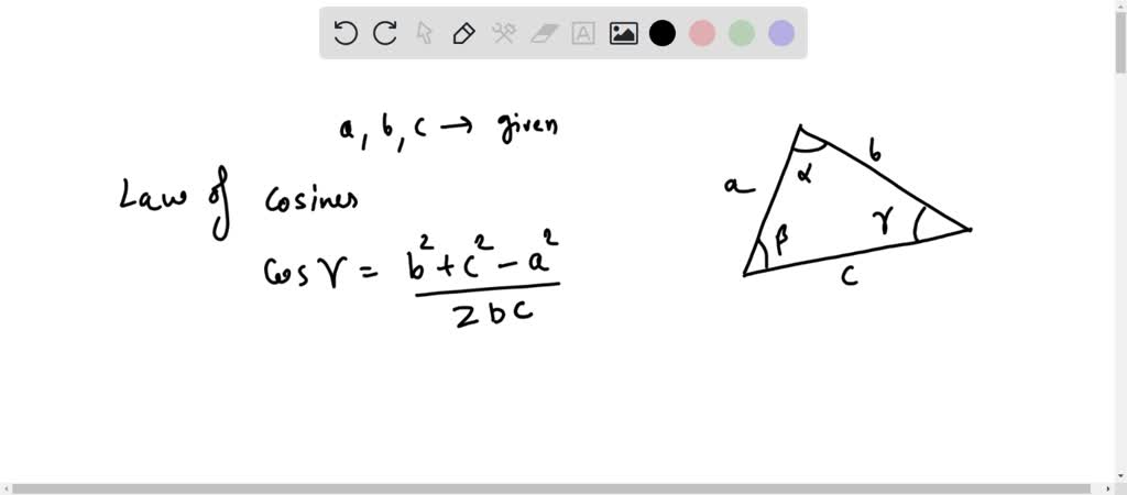 SOLVED: Non right angle triangles where all the side values are known ...