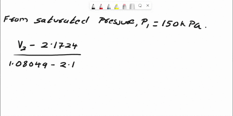 a-mass-of-5-kg-of-saturated-water-vapor-at-150-kpa-is-heated-at-constant-pressure-until-the-temperature-reaches-200c-calculate-the-work-done-by-the-steam-during-this-process-wout-350-kj-must-87214