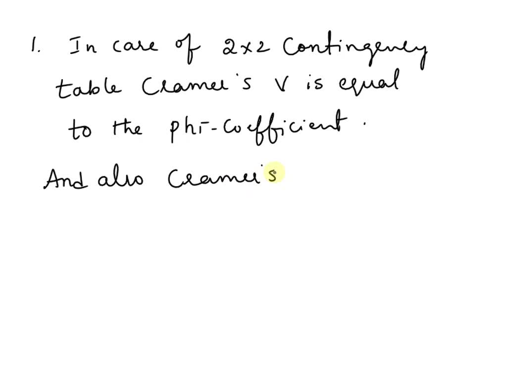 SOLVED Under what circumstances is a phi coefficient the same as