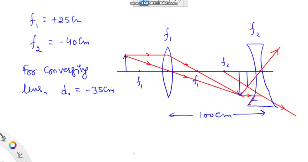 Solved Two Converging Lenses With Respective Focal Lengths 8 00 Cm And