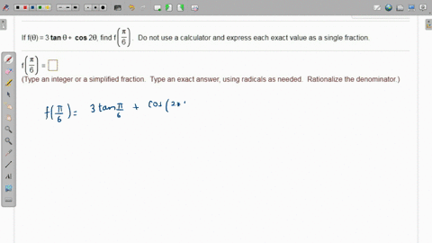 if-f0-3tan-0-cos-20-find-6-do-not-use-a-calculator-and-express-each-exact-value-as-a-single-fraction-type-an-integer-or-a-simplified-fraction-type-an-exact-answer-using-radicals-as-needed-ra-19162