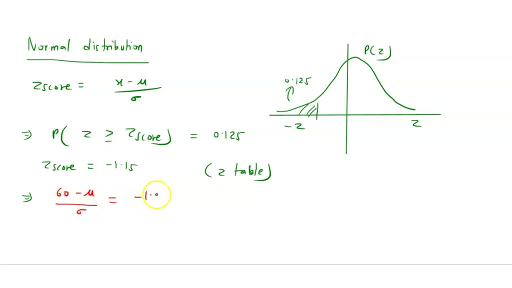 SOLVED: The marks obtained by candidates in statistics in a certain ...