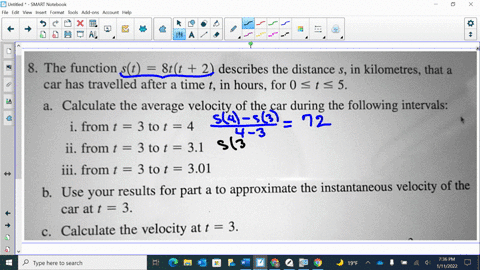 8-the-function-st-8tt-2-describes-the-distance-in-kilometres-that-a-car-has-travelled-after-a-time-t-in-hours-for-0-t-5-calculate-the-average-velocity-of-the-car-during-the-following-interva-35606