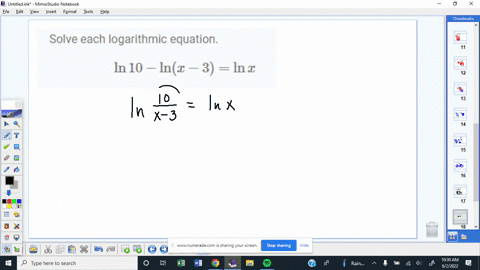 solve-each-logarithmic-equation-ln-10-ln-x-3ln-x-12197