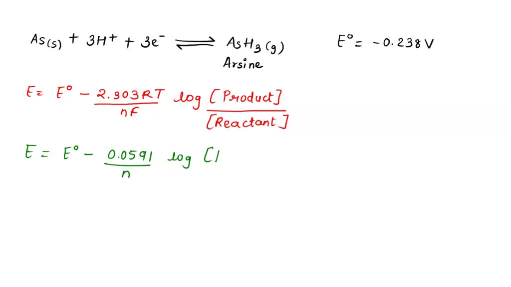 SOLVED: 14-16. Write The Nernst Equation For The Following Half ...