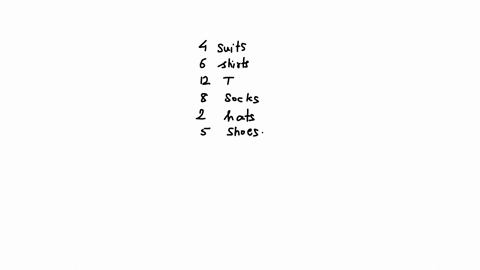ifa-man-has-4-suits-6-shirts-12-ties-8-pairs-of-socks-2-hats-and-pairs-of-shoes-how-many-ways-can-he-dress-33205