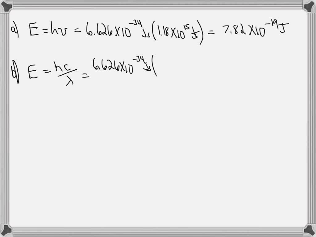 SOLVED For zinc metal, the threshold energy correlates to 351 nm. If a student uses a laser at