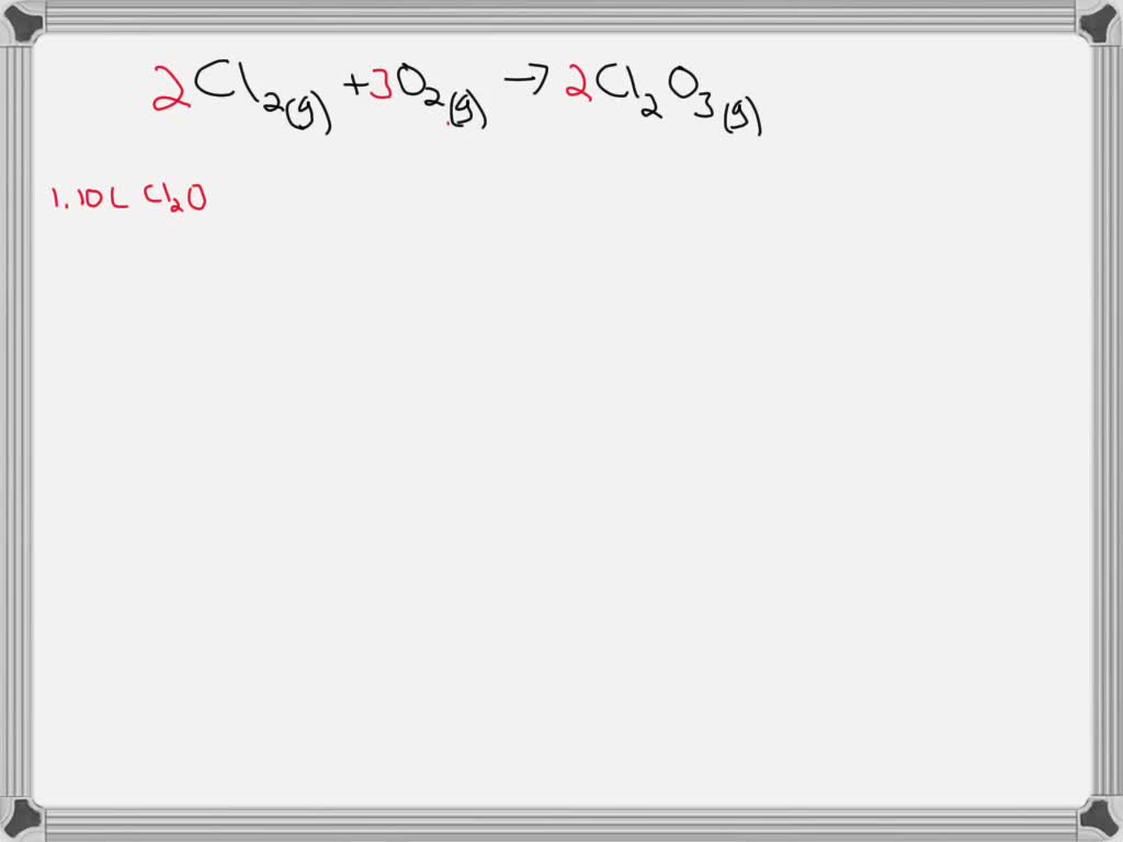 SOLVED Assuming constant conditions, how many milliliters of chlorine