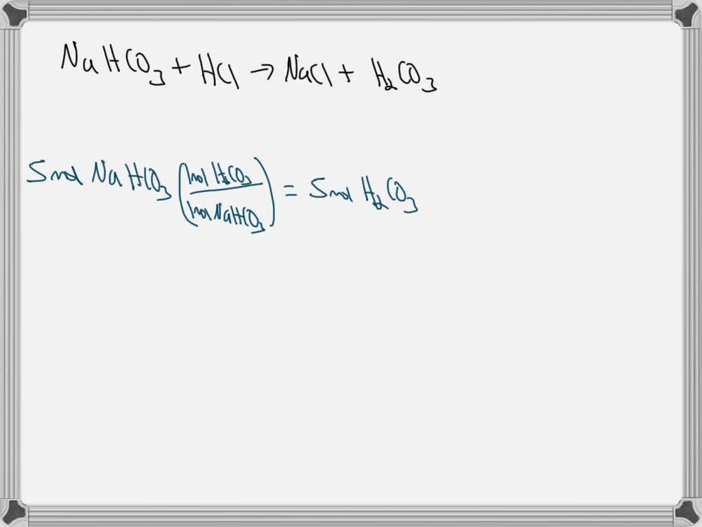 SOLVED The first step in the reaction of AlkaSeltzer with stomach
