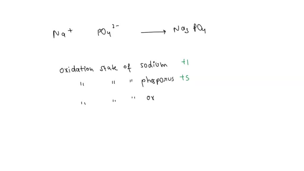 SOLVED: oxidation state of each atom in sodium phosphate? What is the ...