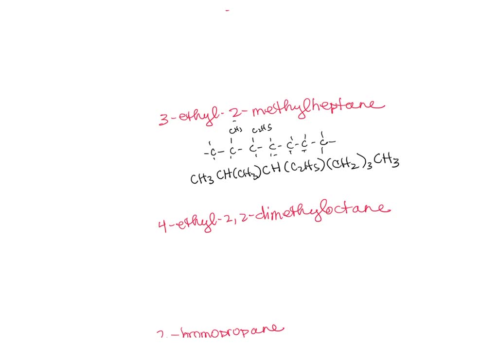 4 ethyl 2 3 dimethylheptane condensed formula