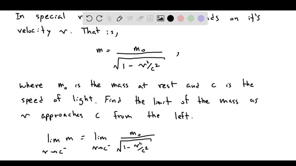 Solved Relativity According To The Theory Of Relativity The Mass M Of