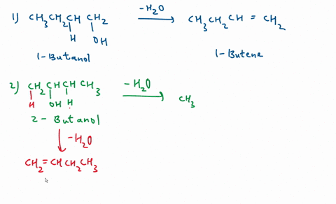 using-the-text-submission-box-below-name-the-alkene-obtained-on-dehydration-of-each-of-the-following-alcohols-1-butanol-2-butanol-2-methyl-2-propanol-233-trimethyl-2-butanol-23747