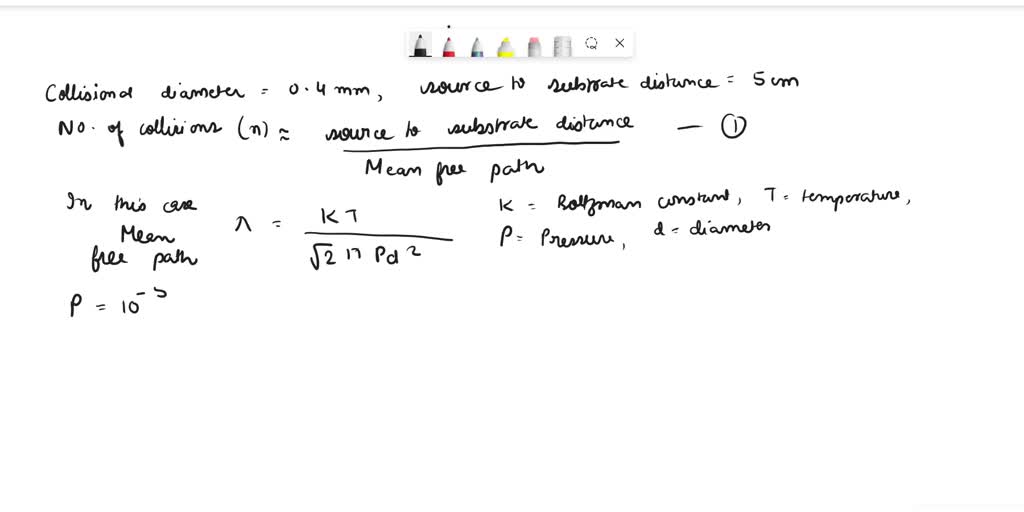 Solved On which parameters does the mean free path of a gas