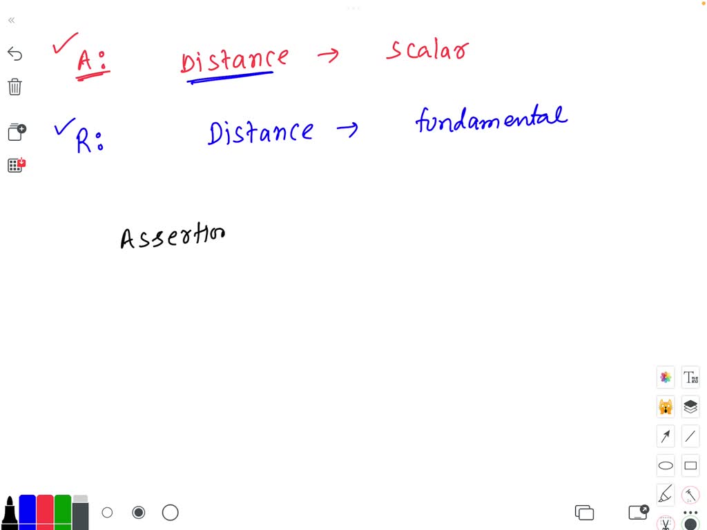 SOLVED Assertion distance covered is a scalar quantity Reason