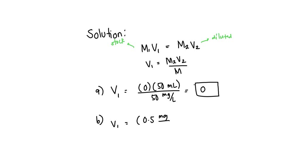SOLVED: Show your calculation as to how 5 mL of a 0.4 mM solution of ...