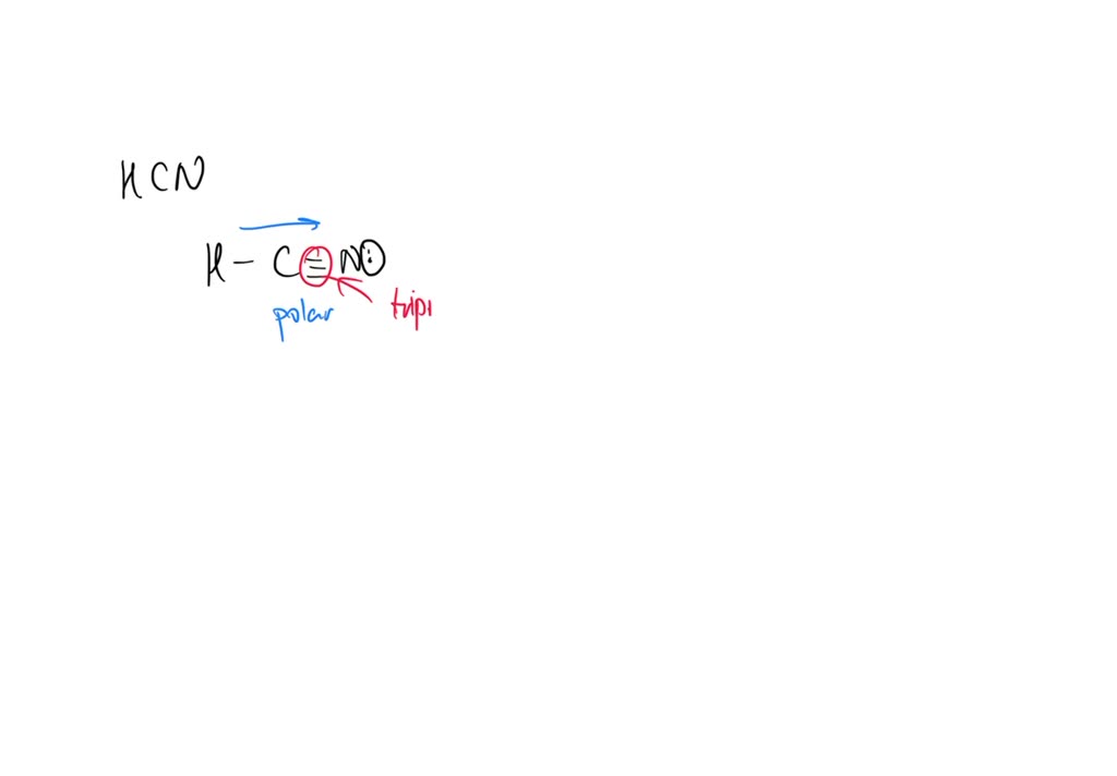 SOLVED: The shape of hydrogen cyanide molecule is and it is polar or ...