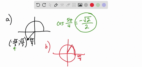 find-the-exact-value-of-each-of-the-following-expressions-without-the-use-of-a-calculator-justify-your-answers-by-drawing-and-labeling-an-appropriate-portion-of-the-unit-circle-a-cos5pi4-b-s-49478