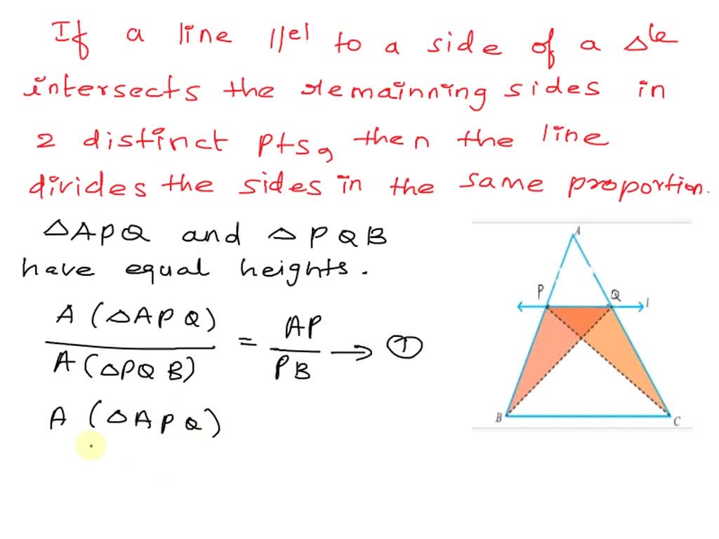 SOLVED: '1. State And Prove The Basic Proportionality Theorem In The ...