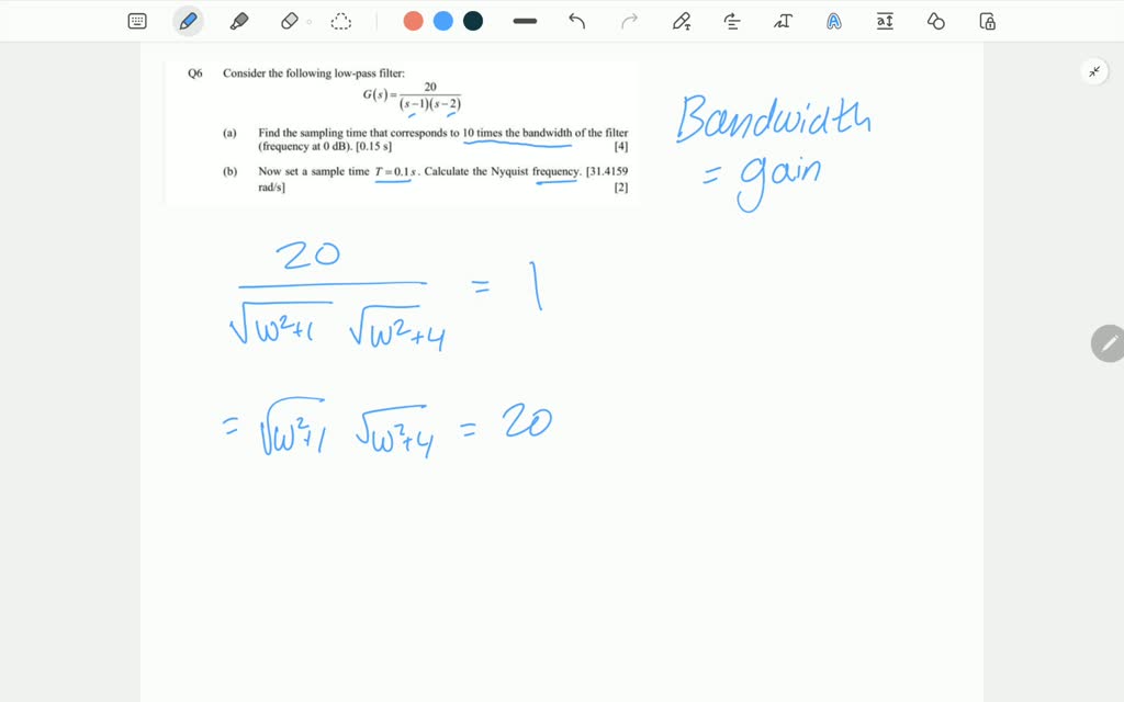 SOLVED Using Pole Zero Placement Method, design a secondorder notch