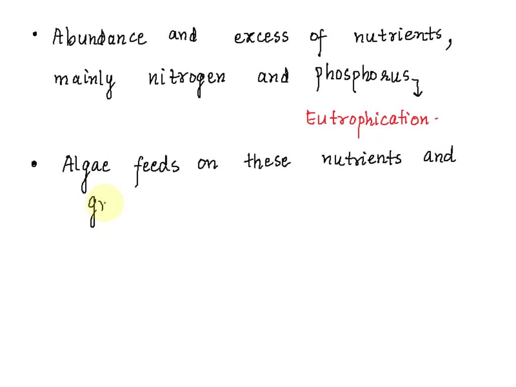 SOLVED If algae are oxygenproducing aquatic life, why does