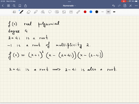 form-a-polynomial-fx-with-real-coefficients-having-the-given-degree-and-zeros-degree-4-zeros-24i-1-multiplicity-2-09468