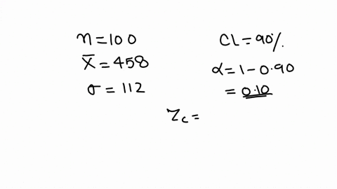 a-college-admissions-officer-takes-a-simple-random-sample-of-100-entering-freshmen-and-computes-their-mean-mathematics-sat-score-to-be-458-assume-the-population-standard-deviation-is-112-con-72305