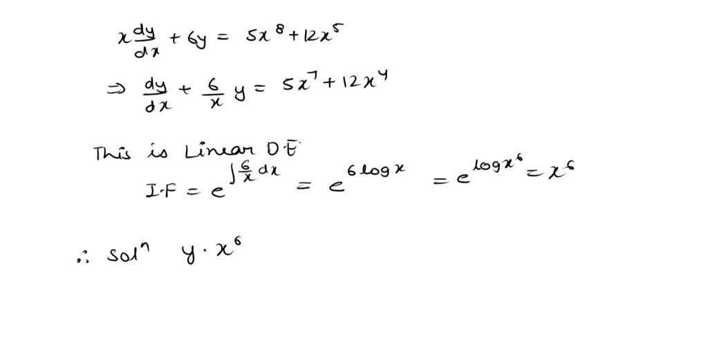 Solved Problem 2 1 Point General Solution Of A First Order Linear Differential Equation A 9824