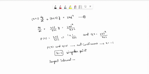 find-the-general-solution-of-the-given-differential-equation-x-1-dydx-x-2y-2xex-yx-give-the-largest-interval-over-which-the-general-solution-is-defined-think-about-the-implications-of-any-si-89674