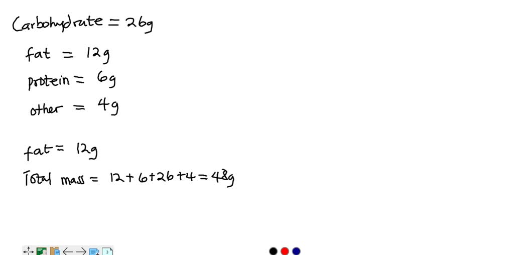 SOLVED A candy bar weighs 0.5 oz and contains 12 carbohydrate by mass