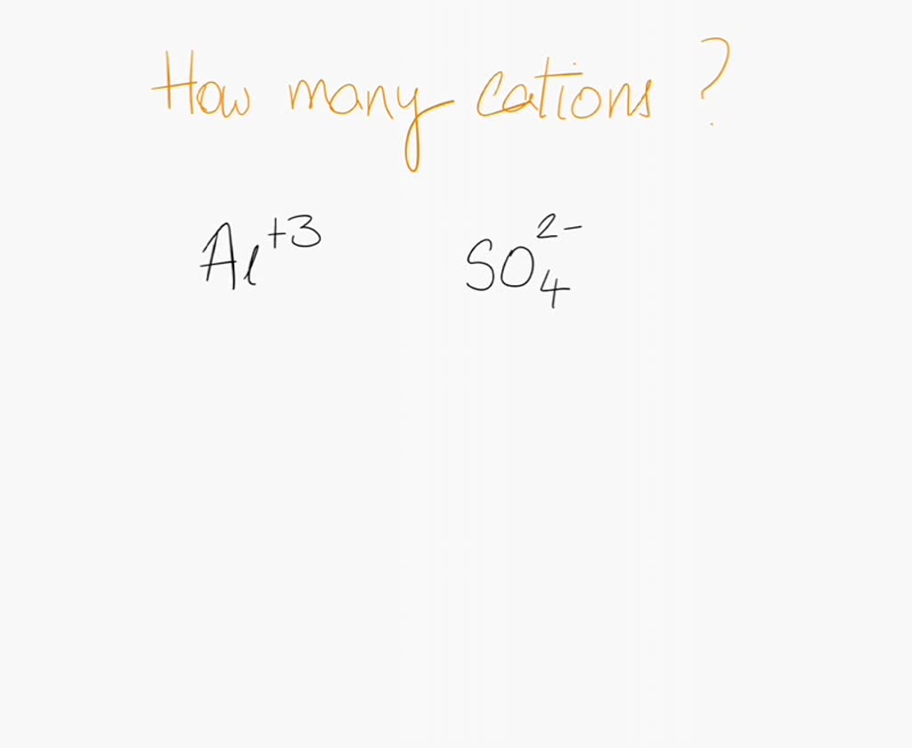 SOLVED How many cations are there in the ionic formula for the ionic