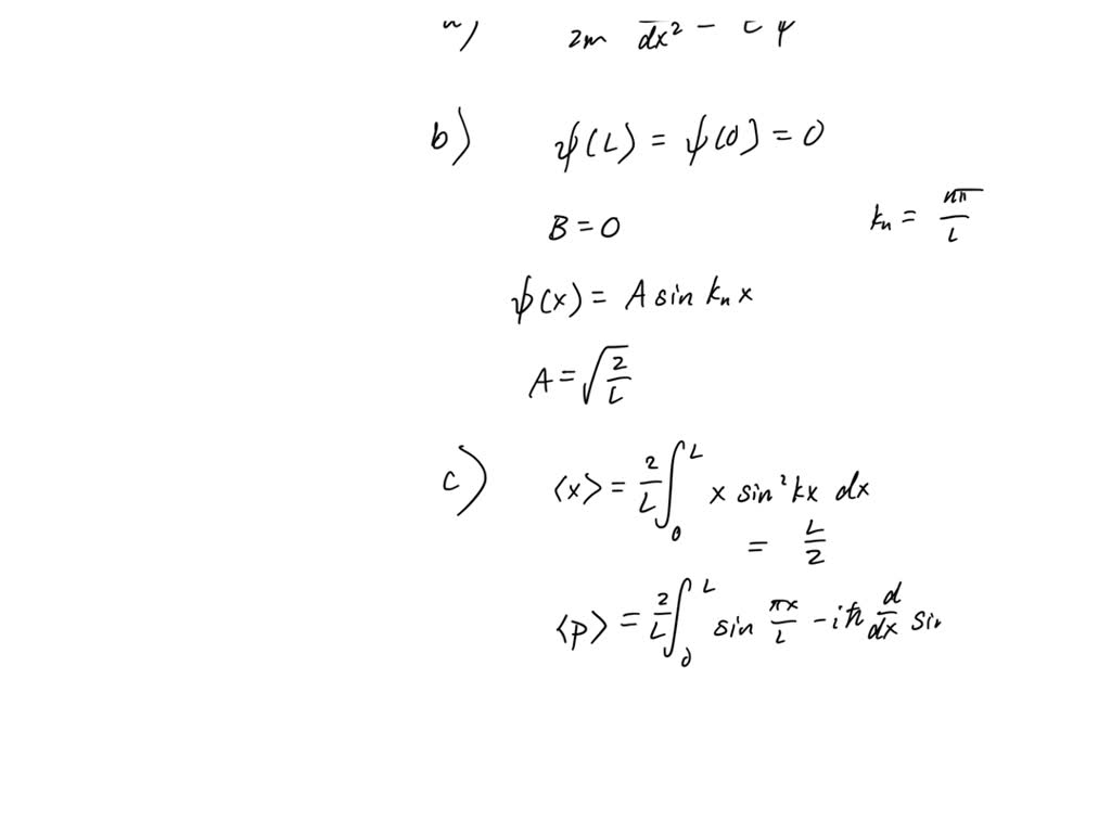 SOLVED: Consider the 1D infinite square-well potential shown in the ...