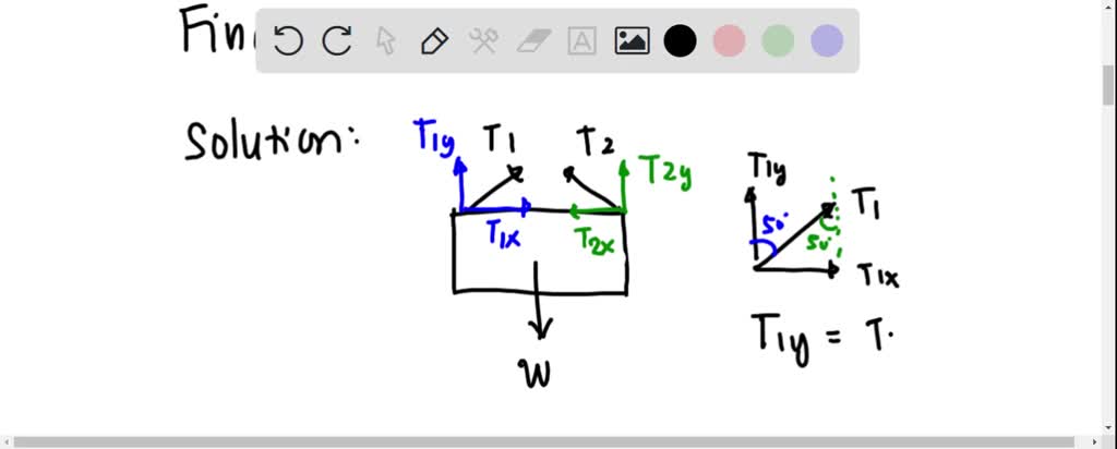 SOLVED: A 450 g mass is suspended from two wires as shown in the ...