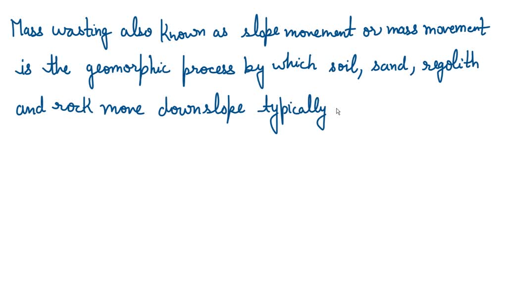 SOLVED It is described as the process by which soil, sand, regolith