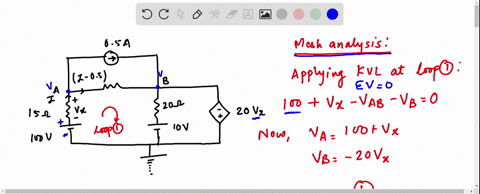 using-mesh-analysis-find-the-voltage-vx-in-the-network-shown-in-figure-05-a-20_2-15_-v-20n3-oov-0-vt-2ov-09388